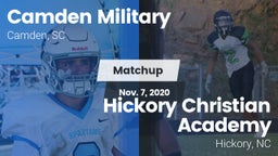 Matchup: Camden Military vs. Hickory Christian Academy 2020