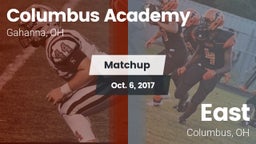 Matchup: Columbus Academy vs. East  2017