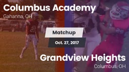 Matchup: Columbus Academy vs. Grandview Heights  2017