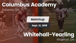 Matchup: Columbus Academy vs. Whitehall-Yearling  2018