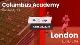 Matchup: Columbus Academy vs. London  2018