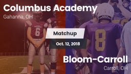 Matchup: Columbus Academy vs. Bloom-Carroll  2018