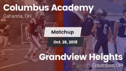 Matchup: Columbus Academy vs. Grandview Heights  2018