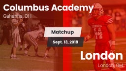 Matchup: Columbus Academy vs. London  2019