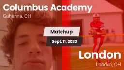 Matchup: Columbus Academy vs. London  2020