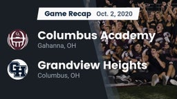 Recap: Columbus Academy  vs. Grandview Heights  2020