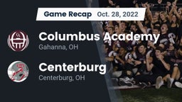 Recap: Columbus Academy  vs. Centerburg  2022