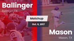 Matchup: Ballinger vs. Mason  2017