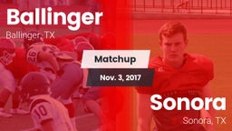 Matchup: Ballinger vs. Sonora  2017