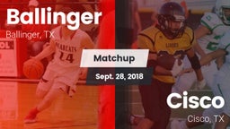 Matchup: Ballinger vs. Cisco  2018