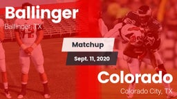 Matchup: Ballinger vs. Colorado  2020