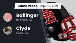 Recap: Ballinger  vs. Clyde  2021