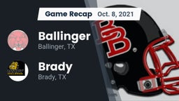 Recap: Ballinger  vs. Brady  2021