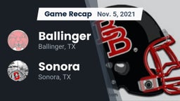 Recap: Ballinger  vs. Sonora  2021