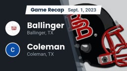 Recap: Ballinger  vs. Coleman  2023
