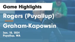 Rogers  (Puyallup) vs Graham-Kapowsin  Game Highlights - Jan. 10, 2024