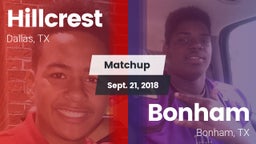 Matchup: Hillcrest vs. Bonham  2018