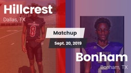Matchup: Hillcrest vs. Bonham  2019