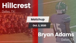 Matchup: Hillcrest vs. Bryan Adams  2020