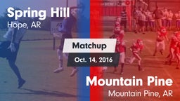 Matchup: Spring Hill vs. Mountain Pine  2016