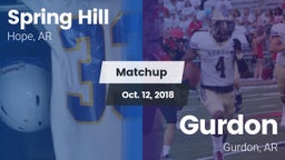 Matchup: Spring Hill vs. Gurdon  2018