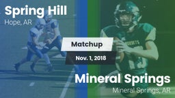 Matchup: Spring Hill vs. Mineral Springs  2018