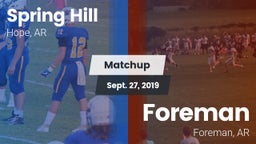 Matchup: Spring Hill vs. Foreman  2019