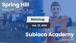 Matchup: Spring Hill vs. Subiaco Academy 2020