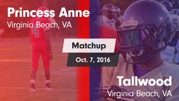 Matchup: Princess Anne vs. Tallwood  2016