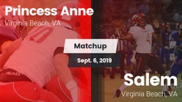 Matchup: Princess Anne vs. Salem  2019