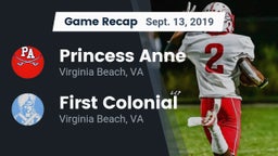 Recap: Princess Anne  vs. First Colonial  2019