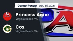 Recap: Princess Anne  vs. Cox  2021