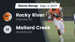 Recap: Rocky River  vs. Mallard Creek  2019