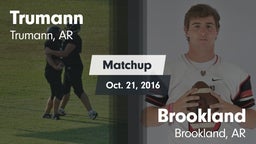 Matchup: Trumann vs. Brookland  2016