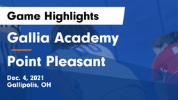 Gallia Academy vs Point Pleasant  Game Highlights - Dec. 4, 2021