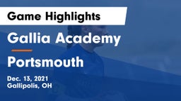 Gallia Academy vs Portsmouth  Game Highlights - Dec. 13, 2021