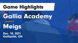Gallia Academy vs Meigs  Game Highlights - Dec. 18, 2021