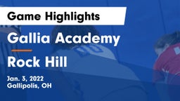 Gallia Academy vs Rock Hill  Game Highlights - Jan. 3, 2022