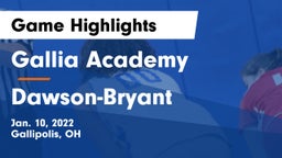 Gallia Academy vs Dawson-Bryant  Game Highlights - Jan. 10, 2022