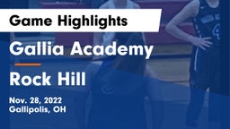 Gallia Academy vs Rock Hill  Game Highlights - Nov. 28, 2022