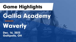 Gallia Academy vs Waverly  Game Highlights - Dec. 16, 2023