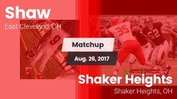 Matchup: Shaw vs. Shaker Heights  2017