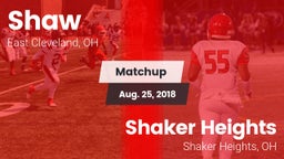 Matchup: Shaw vs. Shaker Heights  2018