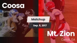 Matchup: Coosa vs. Mt. Zion  2017