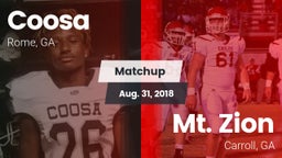 Matchup: Coosa vs. Mt. Zion  2018