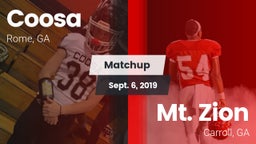 Matchup: Coosa vs. Mt. Zion  2019