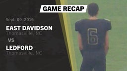 Recap: East Davidson  vs. Ledford  2016