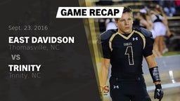 Recap: East Davidson  vs. Trinity  2016