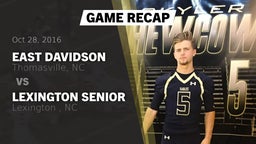 Recap: East Davidson  vs. Lexington Senior  2016