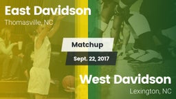Matchup: East Davidson vs. West Davidson  2017